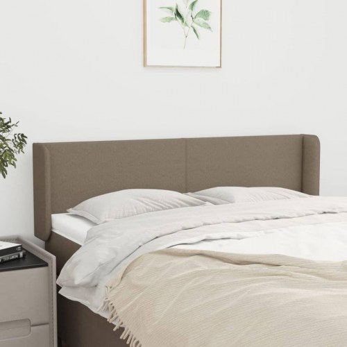 Sengegavl med kanter 147 x 16 x 78/88 cm - gråbrun
