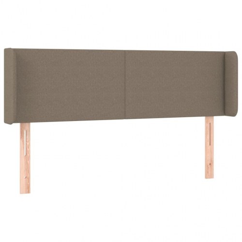 Sengegavl med kanter 147 x 16 x 78/88 cm - gråbrun