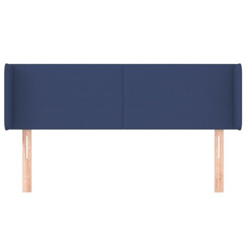 Sengegavl med kanter 147 x 16 x 78/88 cm - blå