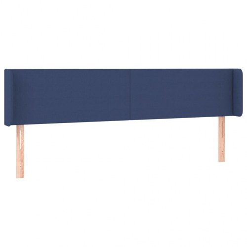 Sengegavl med kanter 163 x 16 x 78/88 cm - blå