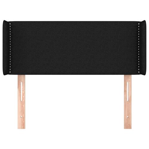 Sengegavl med kanter 103x16x78/88 cm stof sort