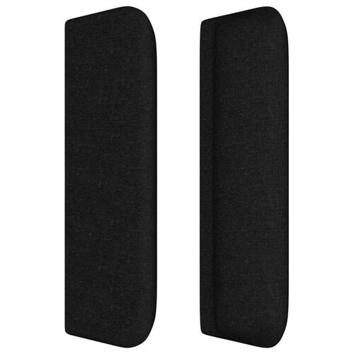 Sengegavl med kanter 103x16x78/88 cm stof sort