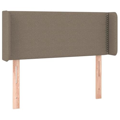 Sengegavl med kanter 103x16x78/88 cm stof gråbrun