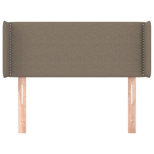 Sengegavl med kanter 103x16x78/88 cm stof gråbrun