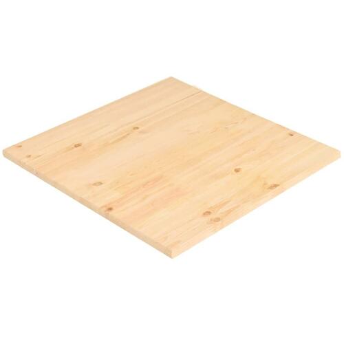 Bordplade 90x90x2,5 cm firkantet naturligt fyrretræ