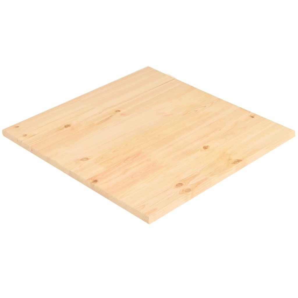 Bordplade 90x90x2,5 cm firkantet naturligt fyrretræ