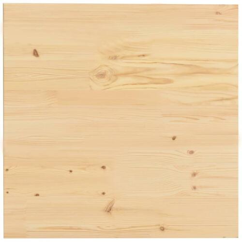 Bordplade 90x90x2,5 cm firkantet naturligt fyrretræ