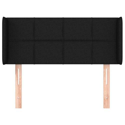 Sengegavl med kanter 83x16x78/128 cm stof sort