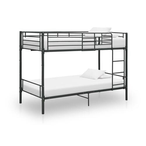 Køjeseng 90x200 cm metal sort