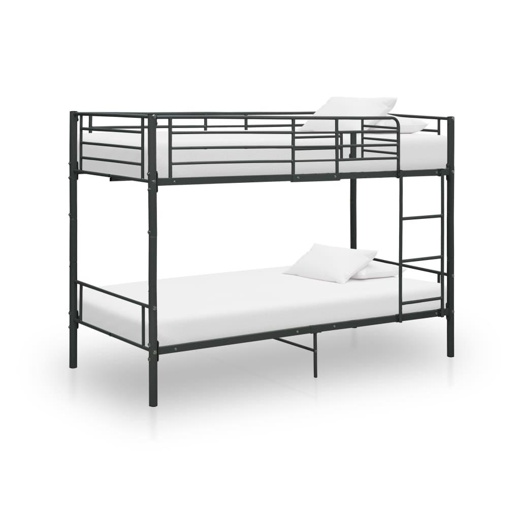 Køjeseng 90x200 cm metal sort