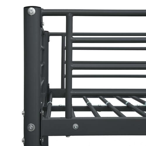 Køjeseng 90x200 cm metal sort