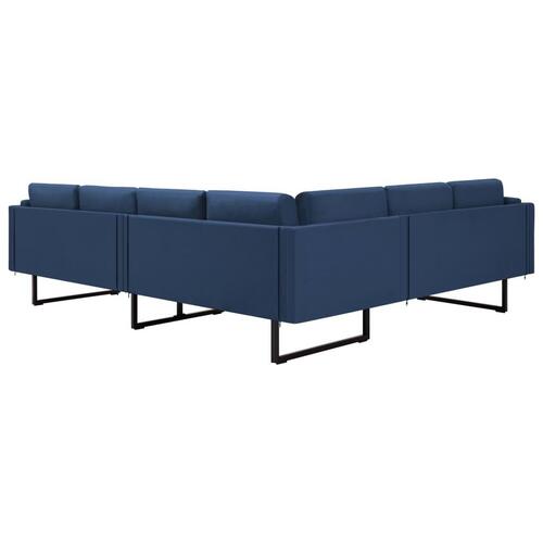 Hjørnesofa stof blå