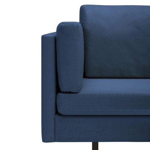 Hjørnesofa stof blå