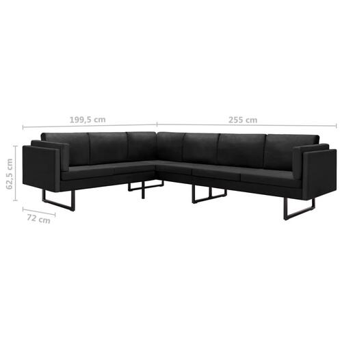 Hjørnesofa stof sort