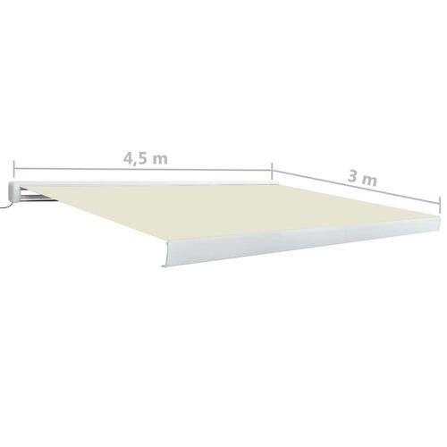 Kassettemarkise m. motor 450x300 cm cremefarvet