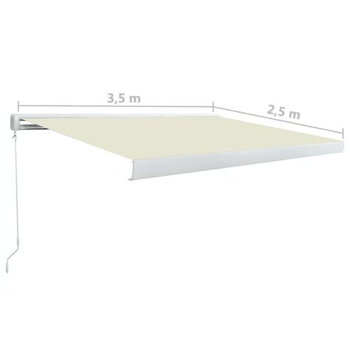 Manuel kassettemarkise 350x250 cm cremefarvet