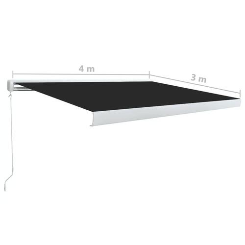Manuel kassettemarkise 400x300 cm antracitgrå