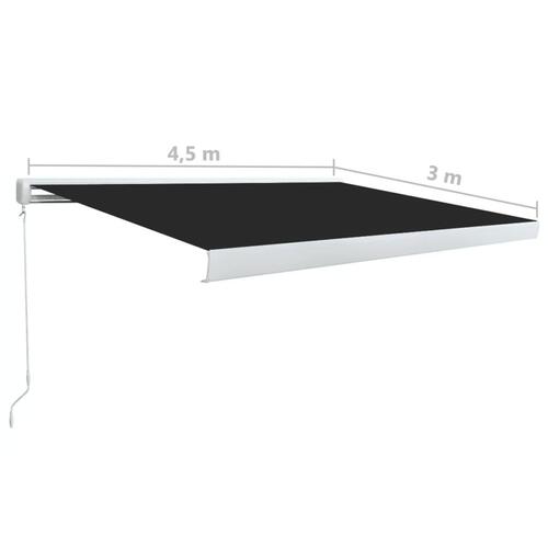 Manuel kassettemarkise 450x300 cm antracitgrå