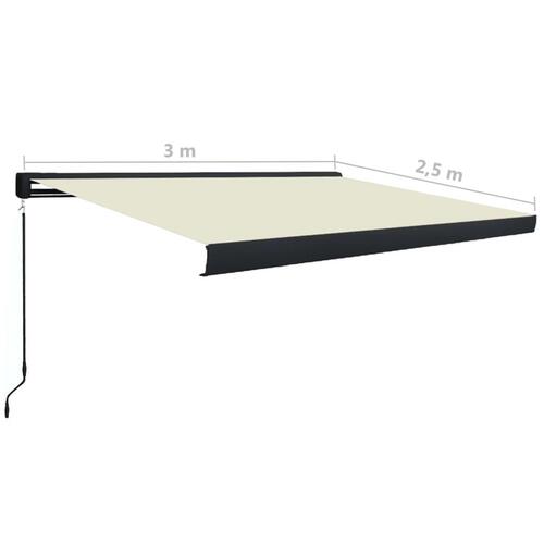 Manuel kassettemarkise 300x250 cm cremefarvet
