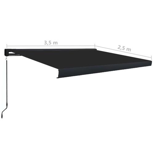 Manuel kassettemarkise 350x250 cm antracitgrå