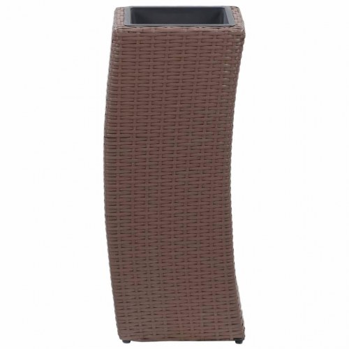 Plantekrukker 3 stk. polyrattan brun