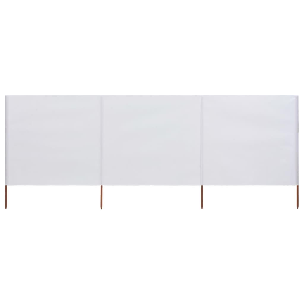 3-panels læsejl 400x80 cm stof sandhvid