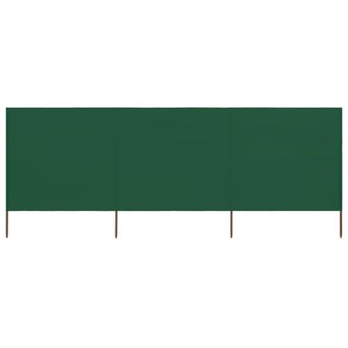 3-panels læsejl 400x80 cm stof grøn