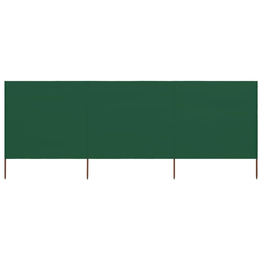 3-panels læsejl 400x80 cm stof grøn