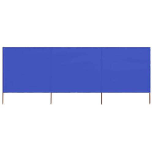 3-panels læsejl 400x80 cm stof azurblå
