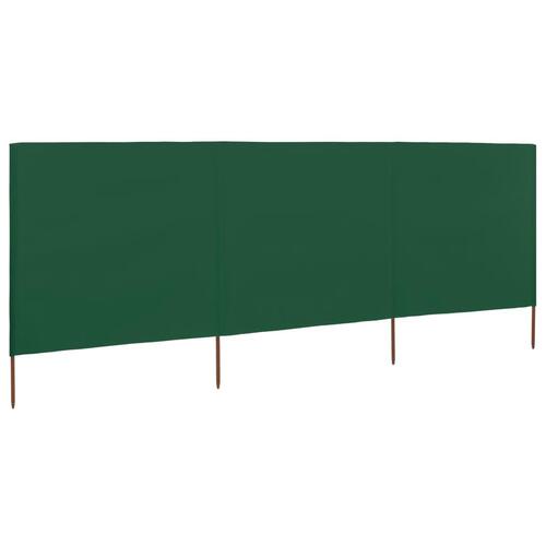 3-panels læsejl 400x160 cm stof grøn