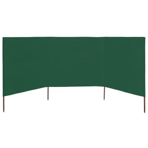 3-panels læsejl 400x160 cm stof grøn