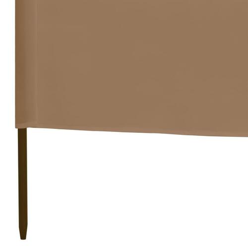 3-panels læsejl 400x160 cm stof gråbrun