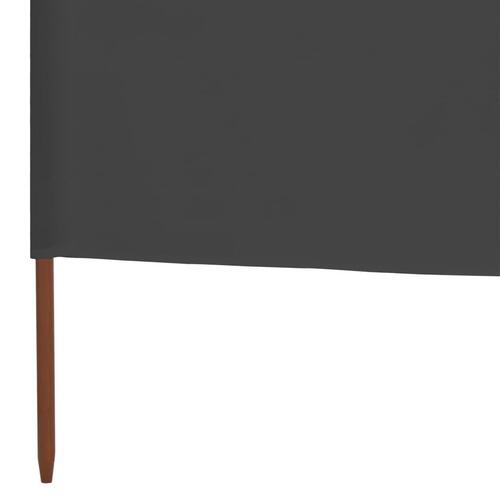 5-panels læsejl 600x120 cm stof antracitgrå