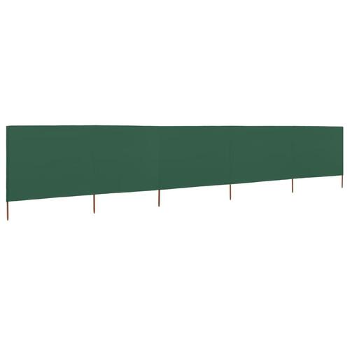 5-panels læsejl 600x160 cm stof grøn