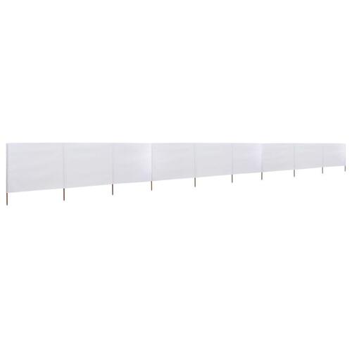 9-panels læsejl 1200x160 cm stof sandhvid