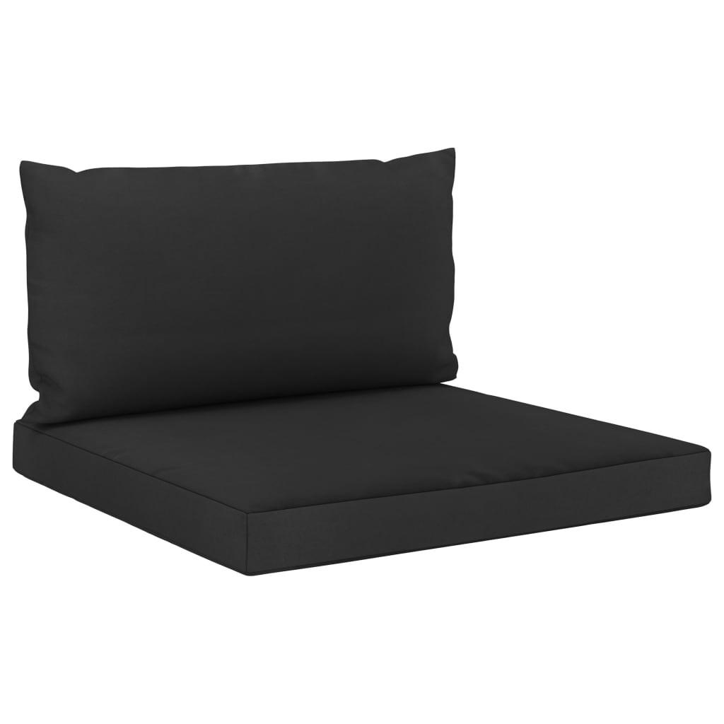 Hynder til pallesofa 2 stk. stof sort