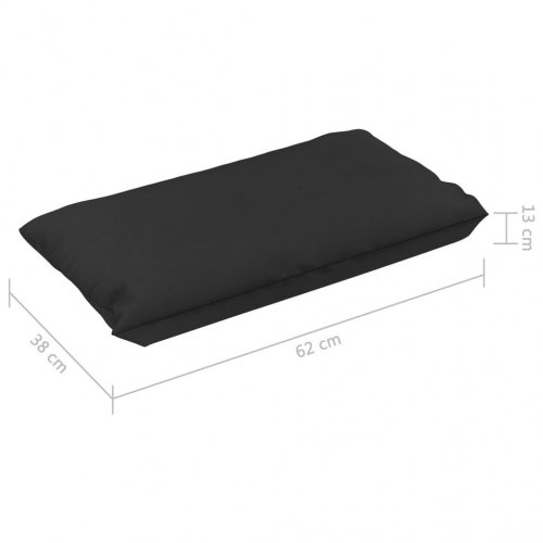 Hynder til pallesofa 2 stk. stof sort