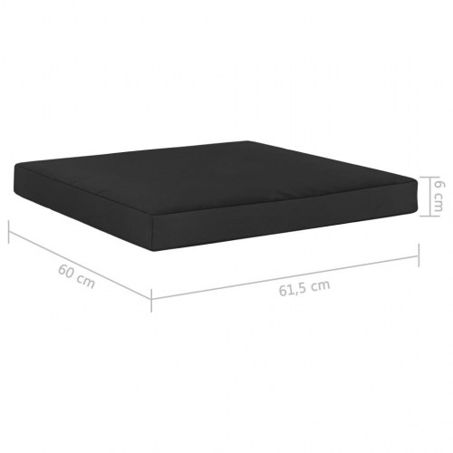 Hynde til pallesofa 60x61,5x6 cm stof sort