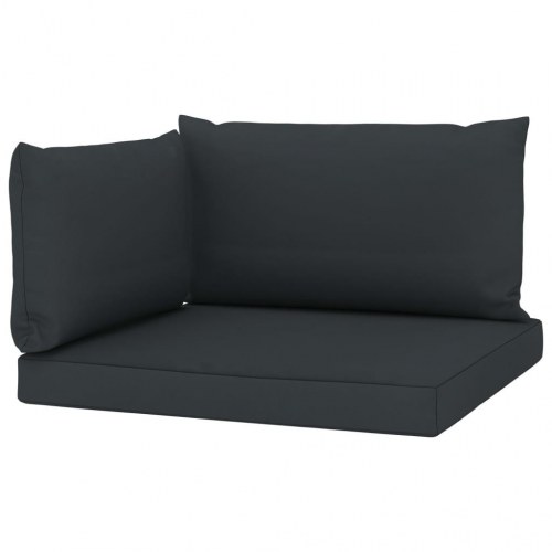 Hynder til pallesofa 3 stk. stof antracitgrå