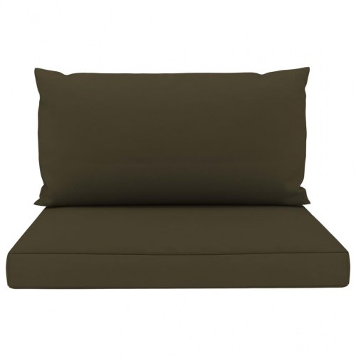 Hynder til pallesofa 2 stk. stof gråbrun