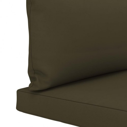 Hynder til pallesofa 2 stk. stof gråbrun