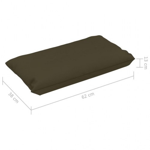 Hynder til pallesofa 2 stk. stof gråbrun