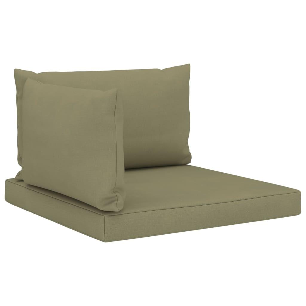 Hynder til pallesofa 3 stk. stof beige