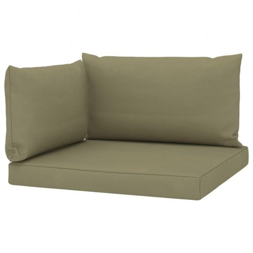 Hynder til pallesofa 3 stk. stof beige