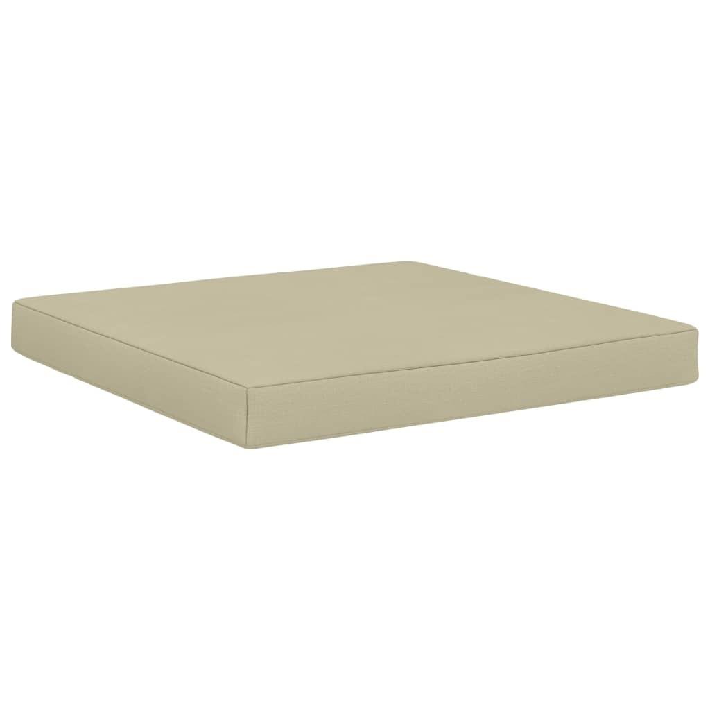 Hynde til pallesofa 60x61,5x6 cm stof cremefarvet
