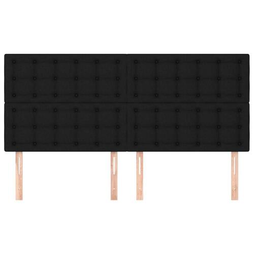 Sengegavle 4 stk. 100x5x78/88 cm stof sort