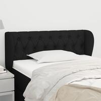 Sengegavl med kanter 103x23x78/88 cm stof sort