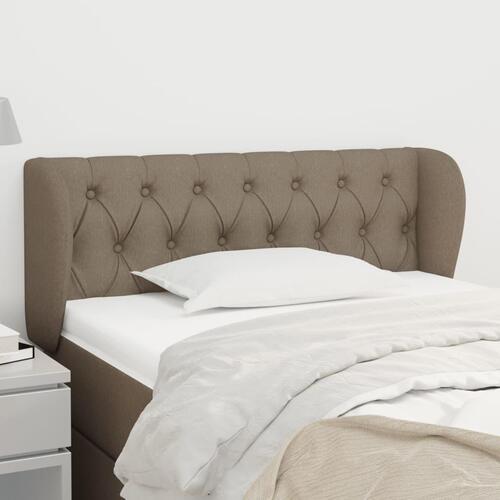 Sengegavl med kanter 103x23x78/88 cm stof gråbrun