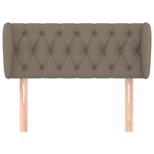 Sengegavl med kanter 103x23x78/88 cm stof gråbrun