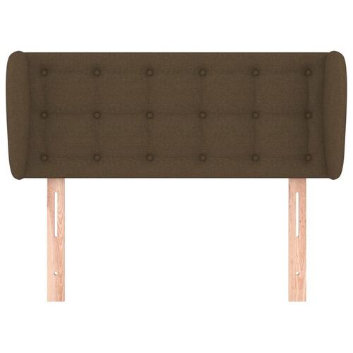 Sengegavl med kanter 93x23x78/88 cm stof mørkebrun